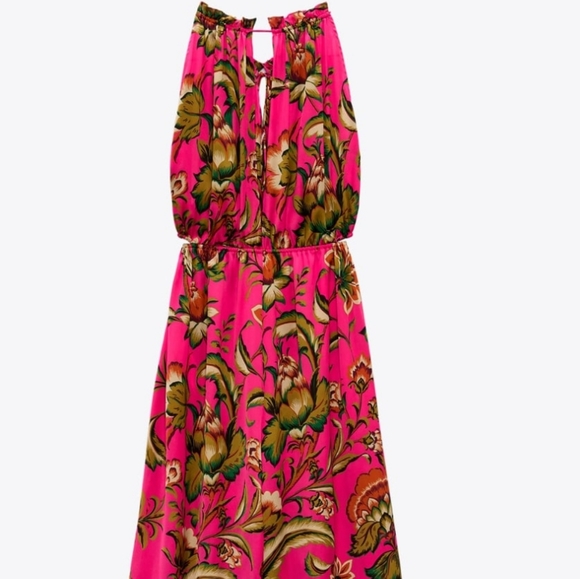 NWT Zara Cut Out Printed Jumpsuit - Picture 6 of 10